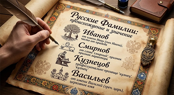 Русские фамилии: происхождение и значение